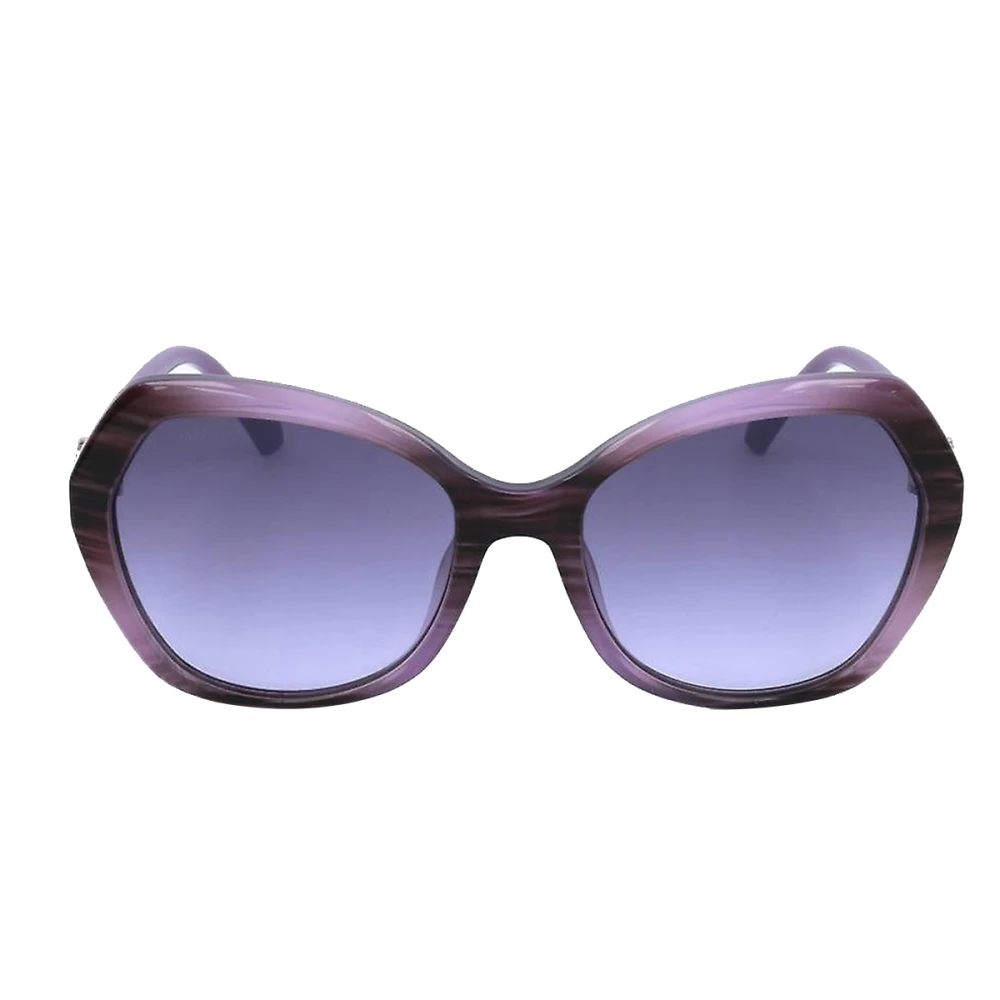 Swarovski Women's Purple Geometric Sunglasses With Acetate Frame