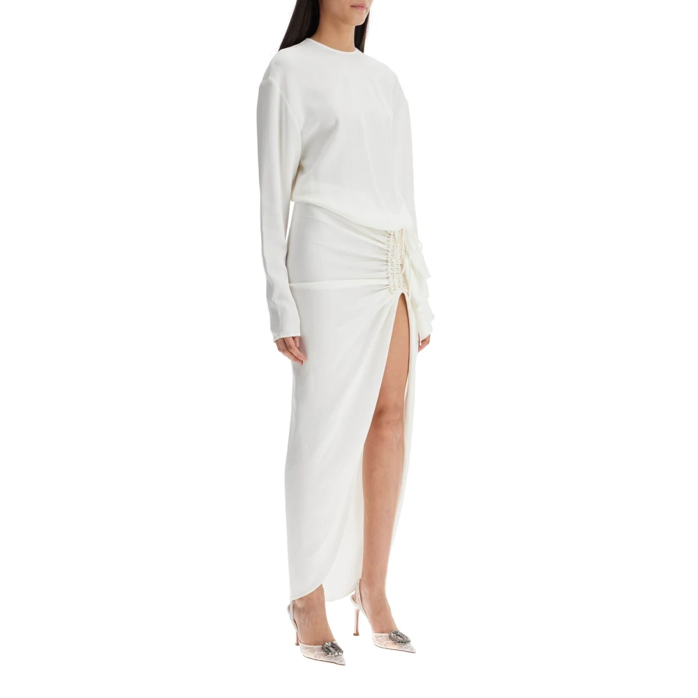 Christopher Esber Maxi jurk met golvende draperie White Dames