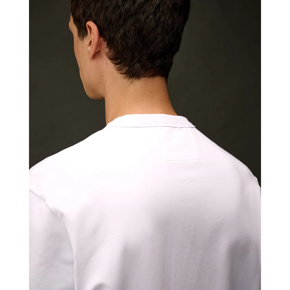 C.P. Company Witte Metropolis Crew Neck Logo Sweatshirt White Heren
