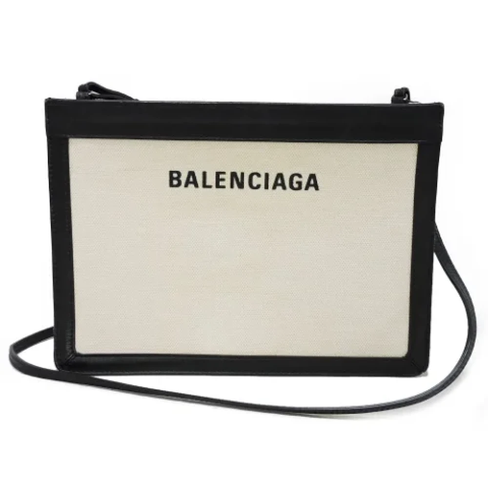 Balenciaga Vintage Pre-owned Canvas crossbody-bags White Dames
