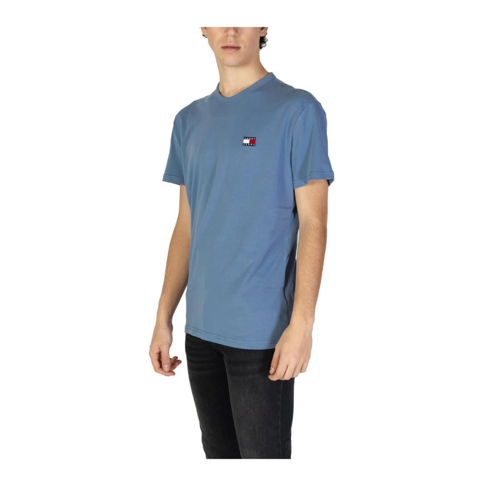 Tommy Jeans Blauw Katoenen Ronde Hals T-shirt Blue Heren