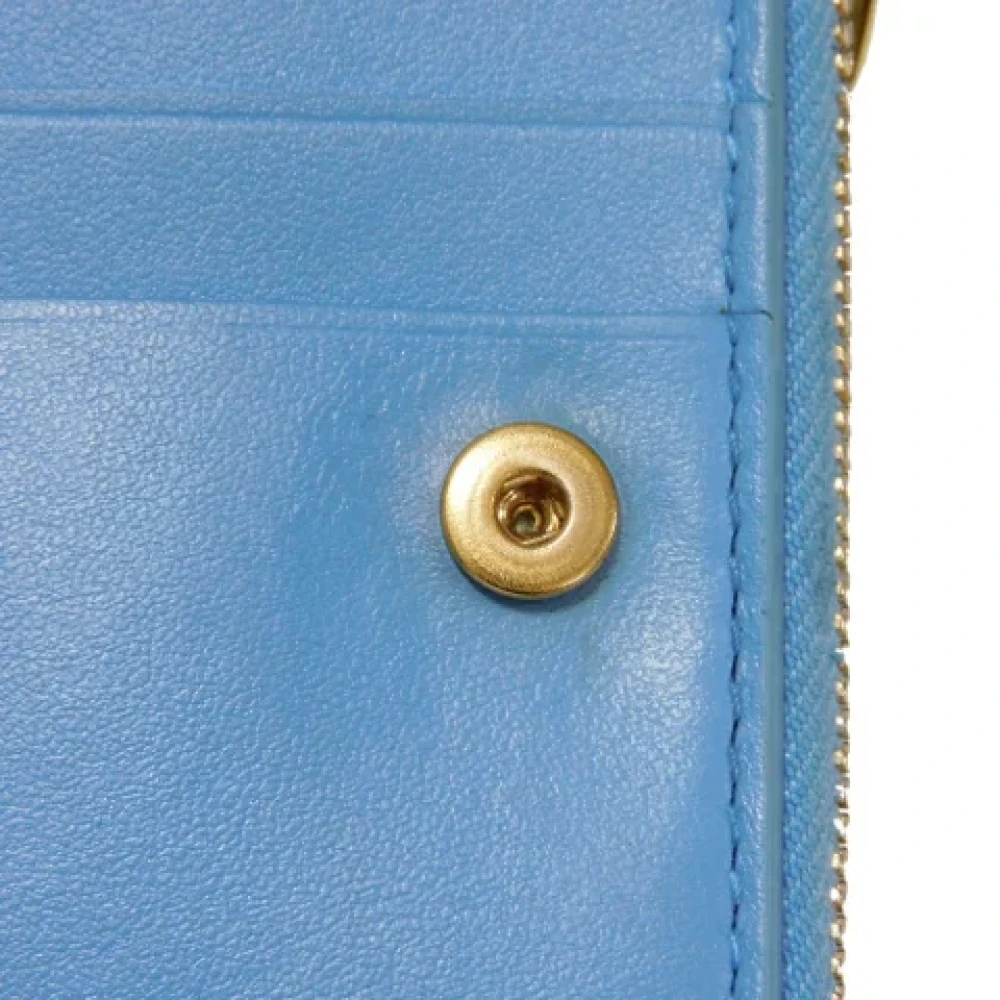 Bottega Veneta Vintage Pre-owned Leather wallets Blue Dames