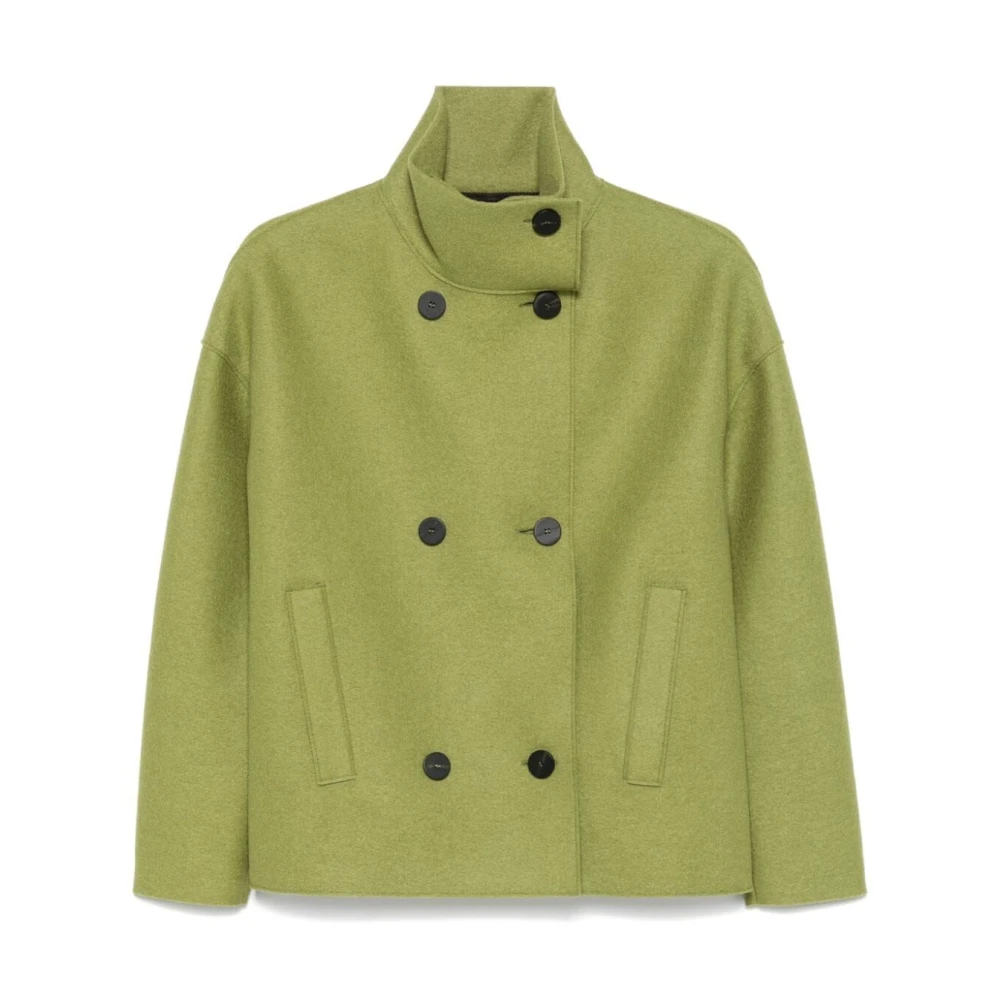 Harris Wharf London Geknipte Trechterjas Green Dames