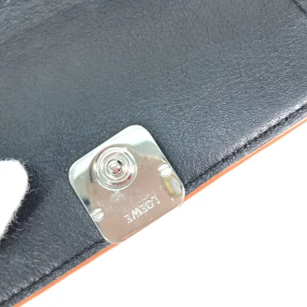 Loewe Pre-owned Leather wallets Black Dames