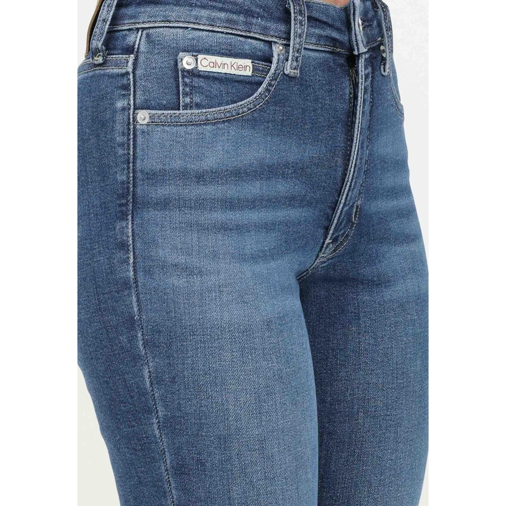 Calvin Klein Jeans Hoge Taille Slim Fit Flare Jeans Blue Dames