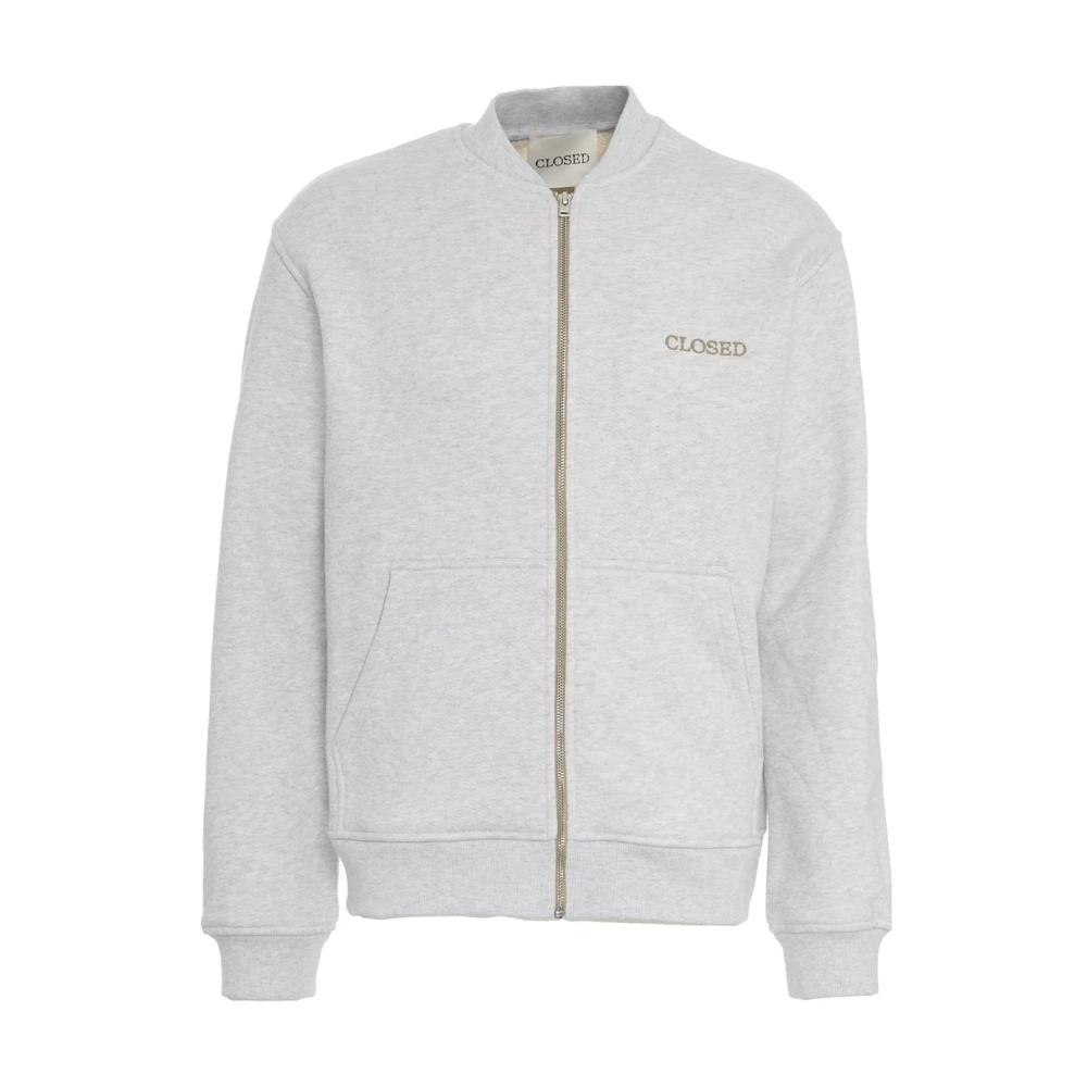 Closed Grijze Sweat Bomber Jas Gray Heren