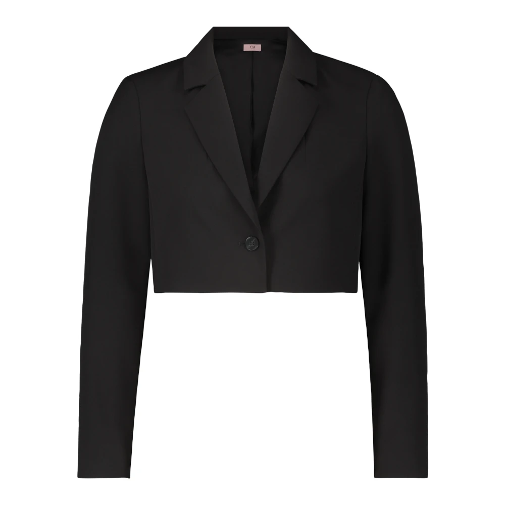 Vera Mont Korte blazer met reverskraag Black Dames