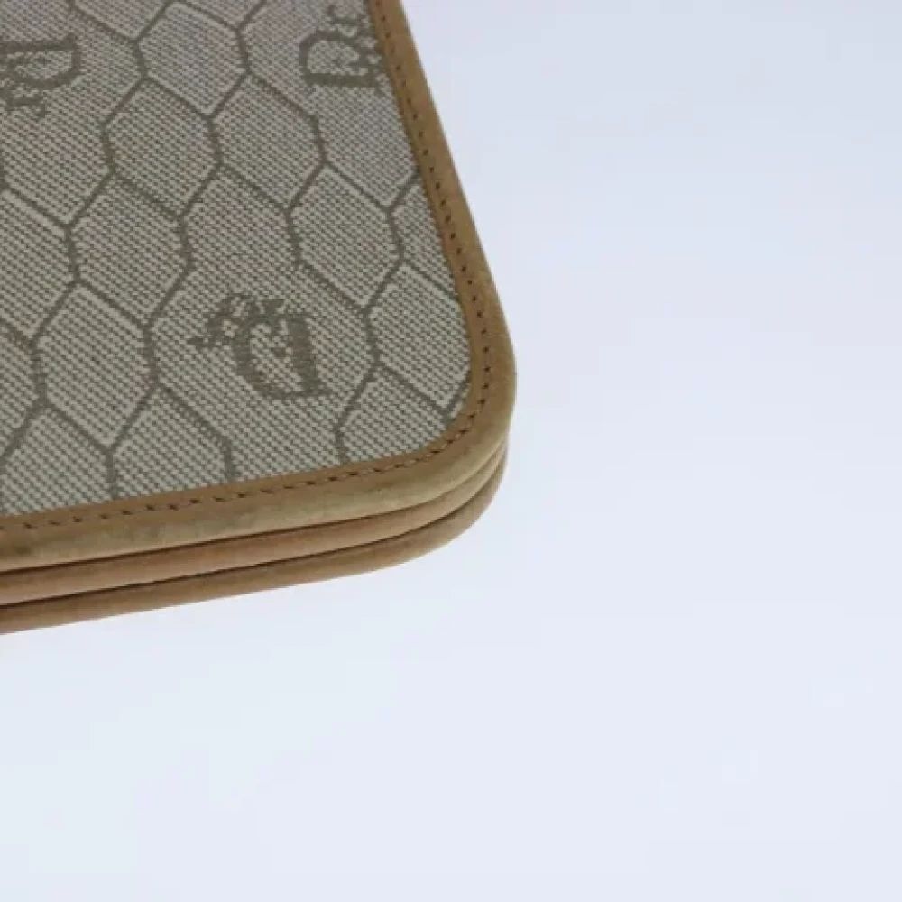 Dior Vintage Pre-owned Canvas clutches Beige Dames