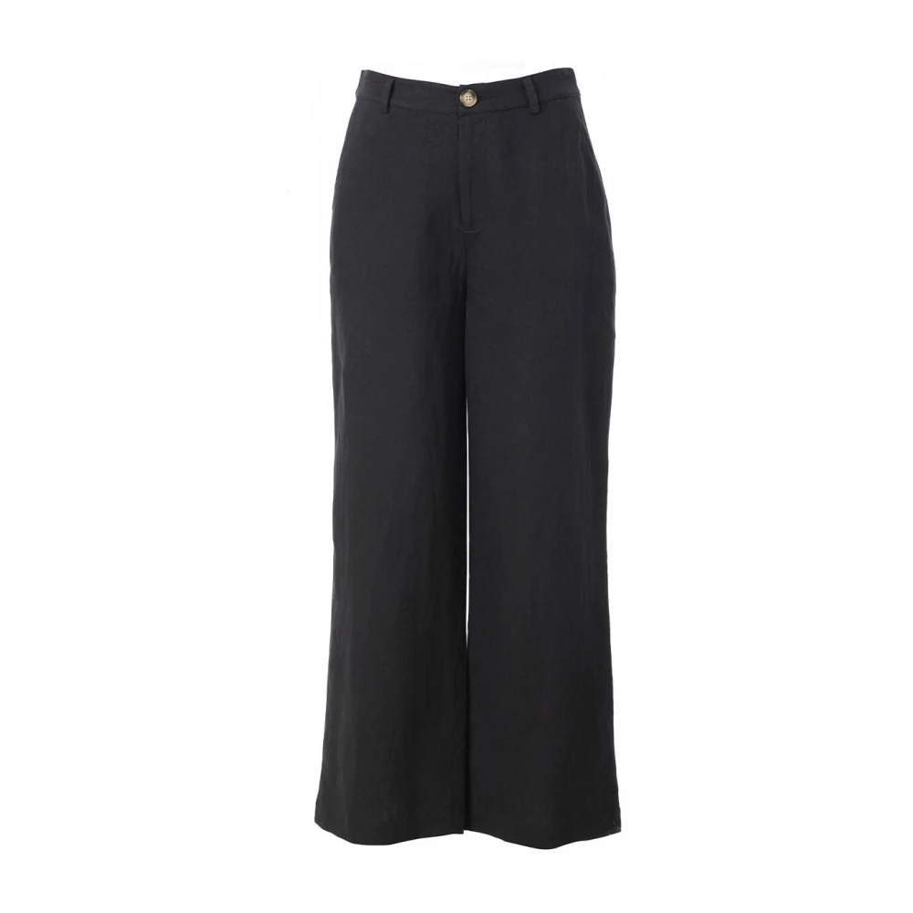 JC Sophie Geranium Linnen Broek Black Dames