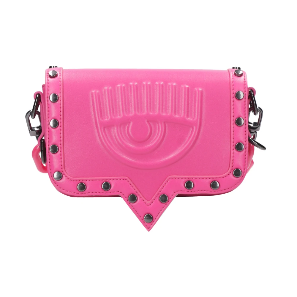 Chiara Ferragni Collection Fuchsia Schoudertas met Eyelike Logo Pink Dames