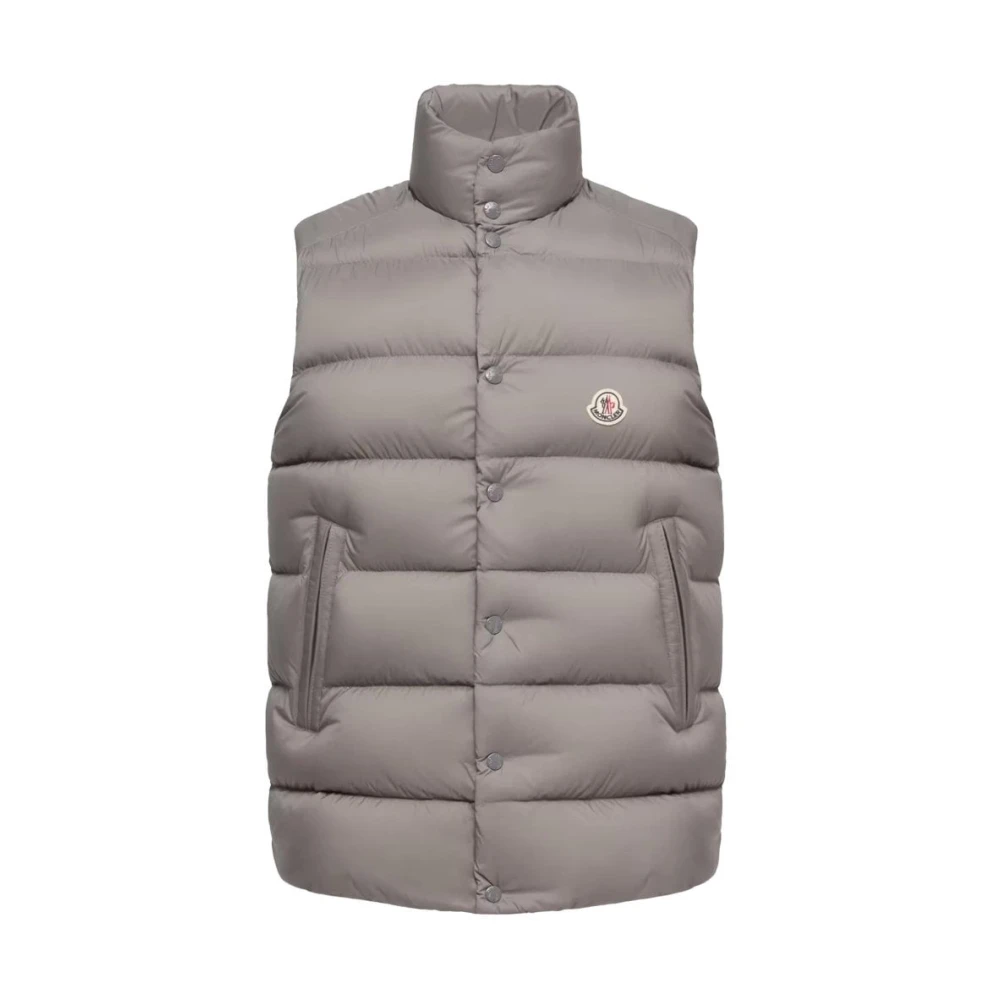 Moncler , Waistcoats, Male, Gray, L, Tibb Gilet