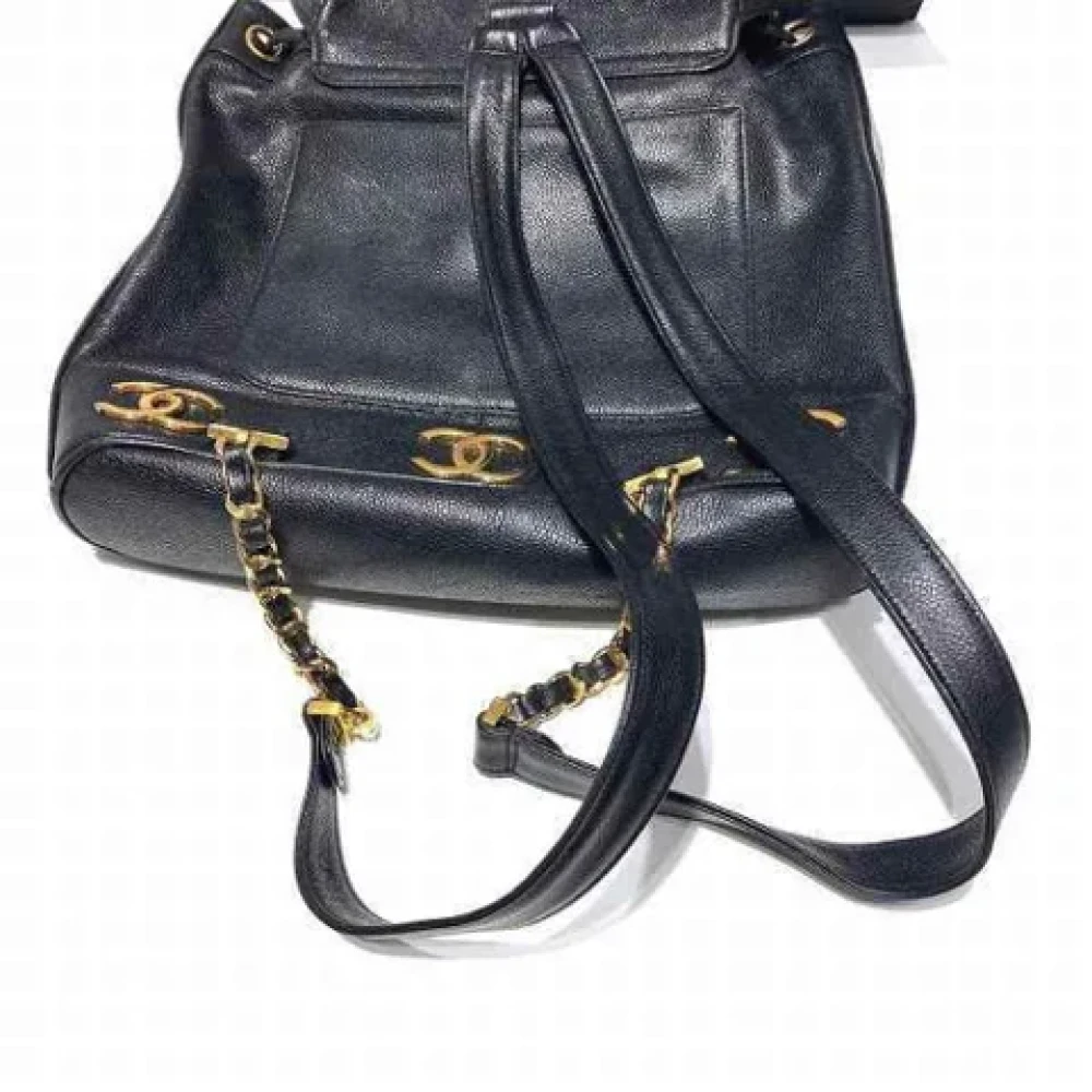 Chanel Vintage Pre-owned Leather chanel-bags Black Dames