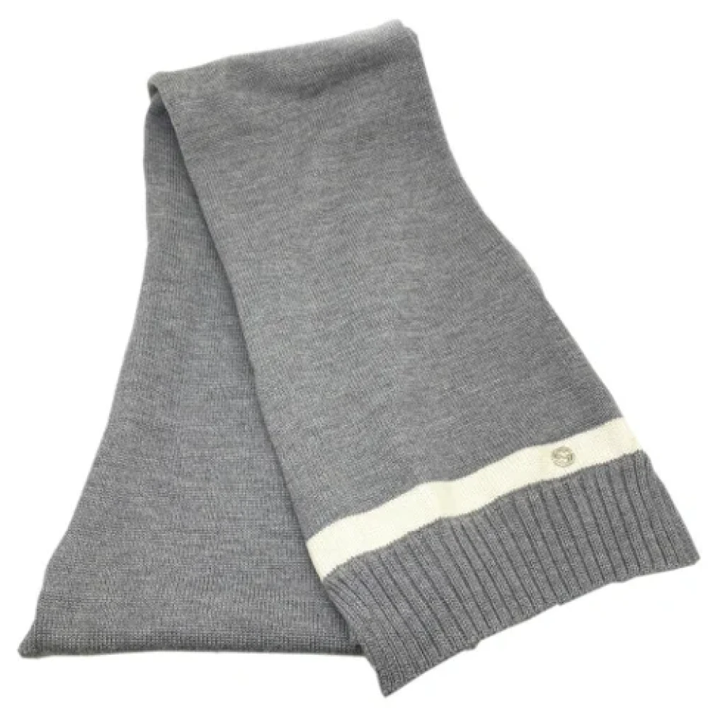 Gucci Vintage Pre-owned Wool scarves Gray Dames