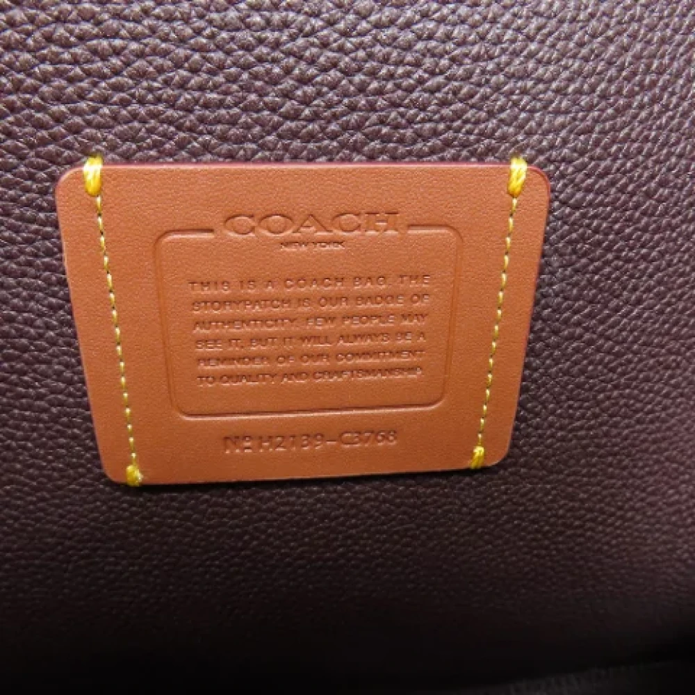 Coach Pre-owned Leather handbags Beige Dames