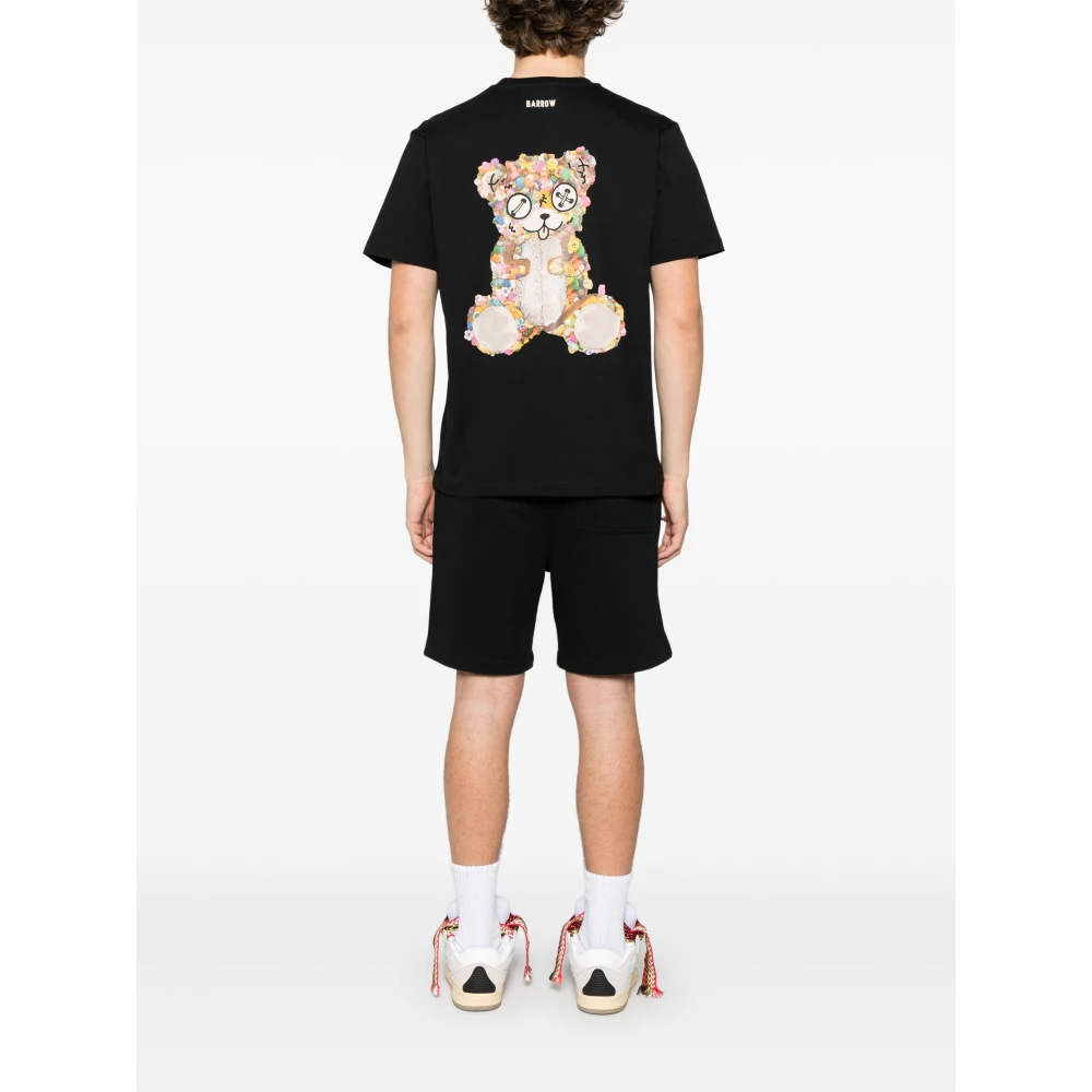 Barrow Zwart jersey T-shirt met logo-opdruk Black Heren