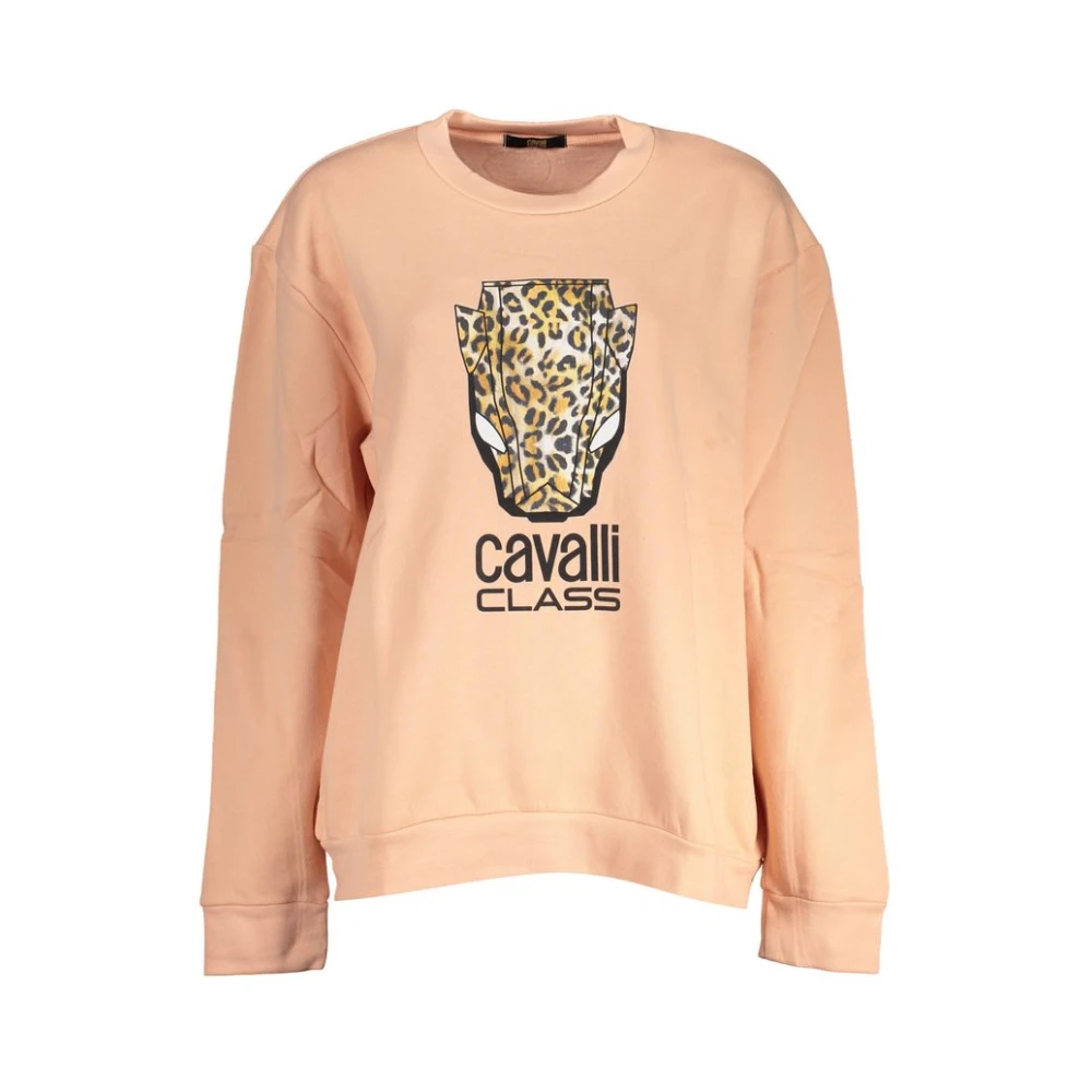 Cavalli Class Women's Pink Elegant Fleece Sweatshirt - Sweatshirts - M - Sweatshirts & Hoodies