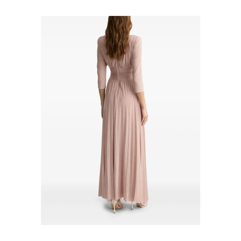 Liu Jo Roze V-hals jurk met zijsplit Pink Dames
