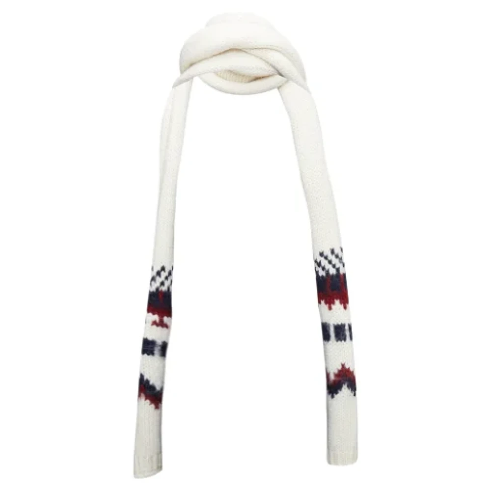 Yves Saint Laurent Vintage Pre-owned Wool scarves Beige Heren