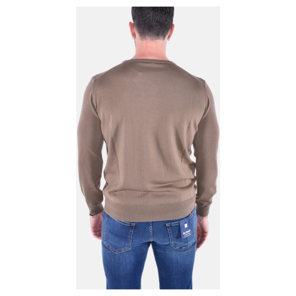 Kangra Crew Neck Trui Brown Heren