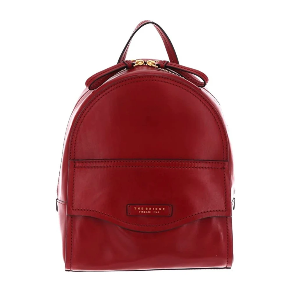 The Bridge Women's Red Backpacks, One Size, Leather Backpack For