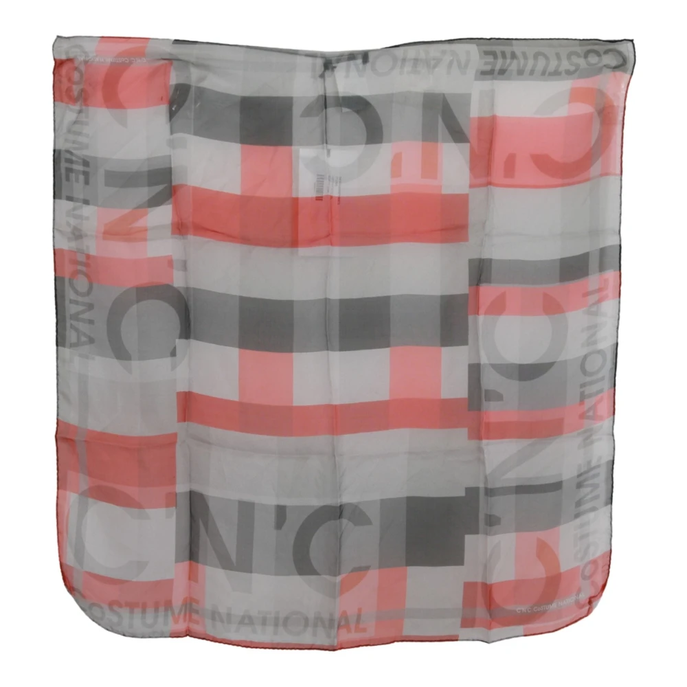 Costume National Unisex Multicolor Silk Scarves, One Size, Silk Square Scarf