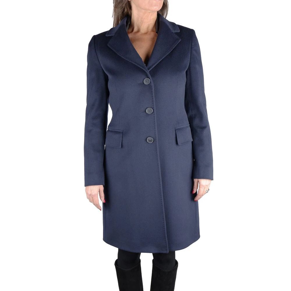 Made in Italia Italiaanse wollen jas voor vrouwen Blue Dames