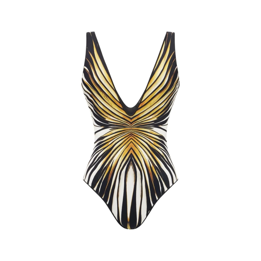 Roberto Cavalli Women's Multicolor Swimsuits, S, Golden Ray One-Piece Swimsuit