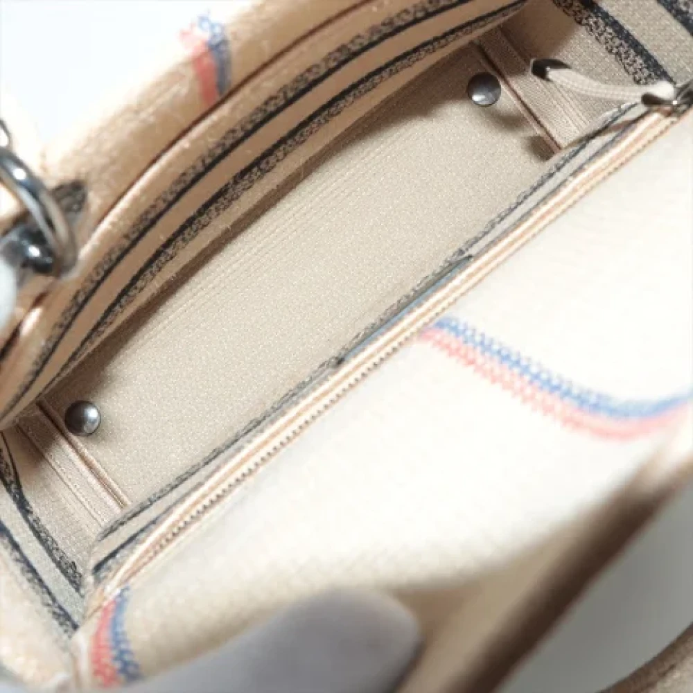 Dior Vintage Pre-owned Canvas handbags Beige Dames