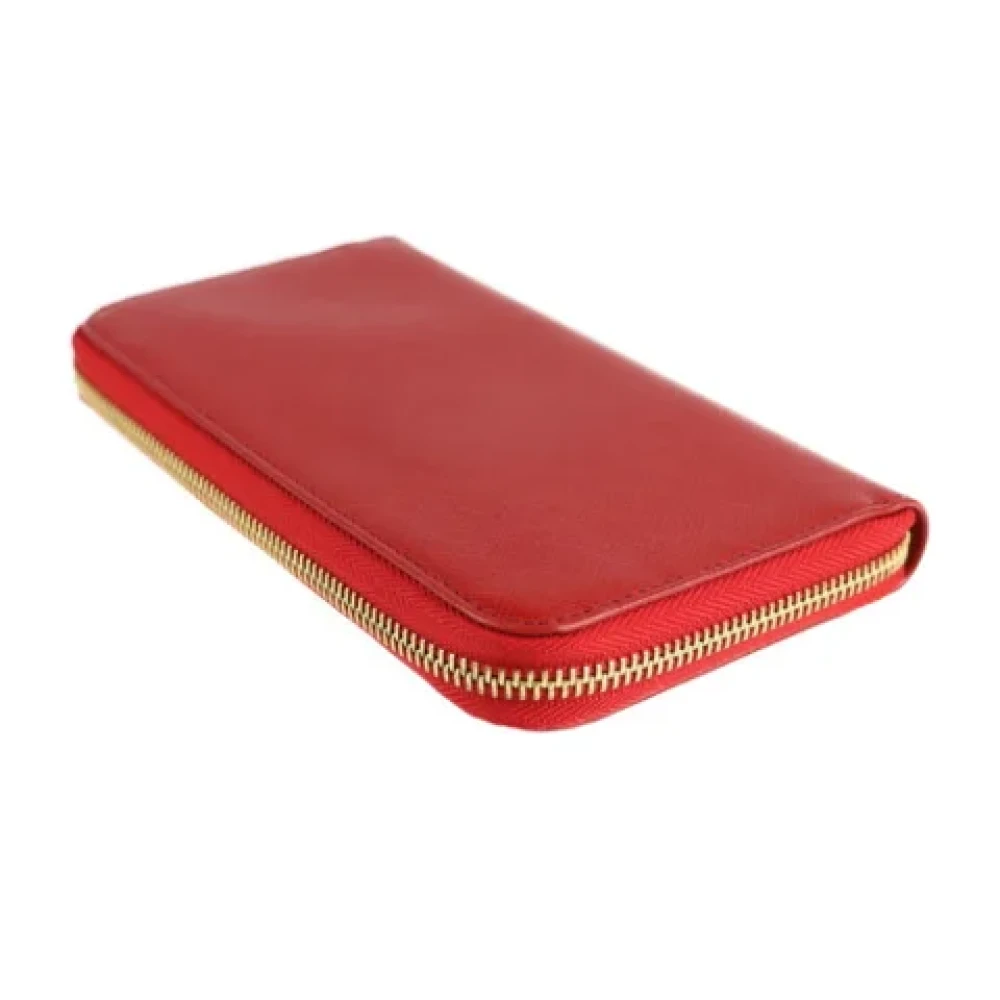 Salvatore Ferragamo Pre-owned Leather wallets Red Dames