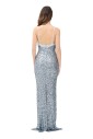 robe-longue-bleue-a-sequins-avec-garniture-en-dentelle