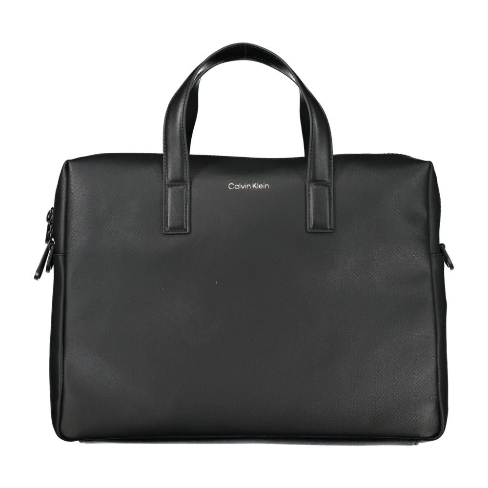 Calvin Klein Zwarte Aktetas met Laptoptas Black Heren