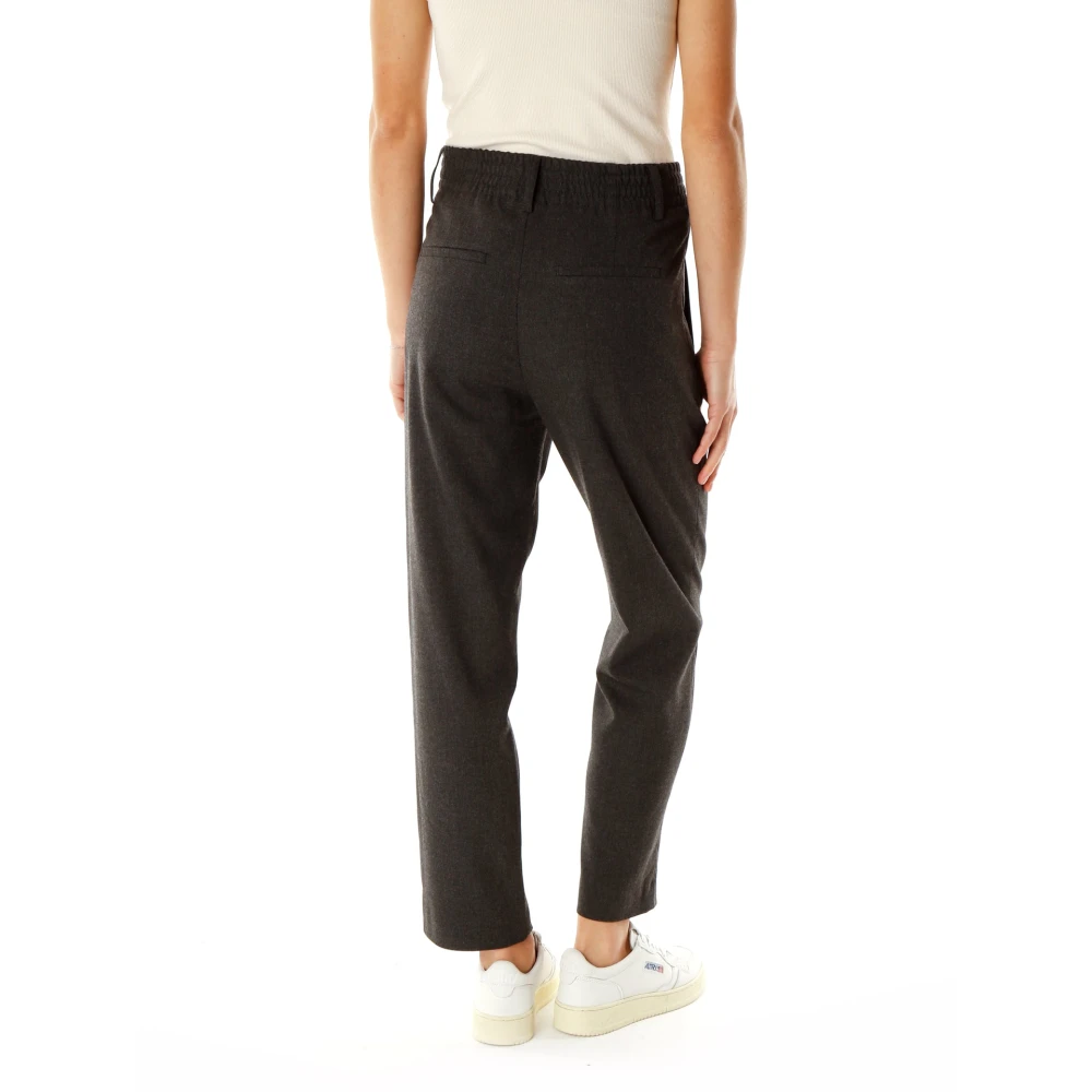 drykorn Klassieke Plooiende Broek met Relaxte Pasvorm Gray Dames