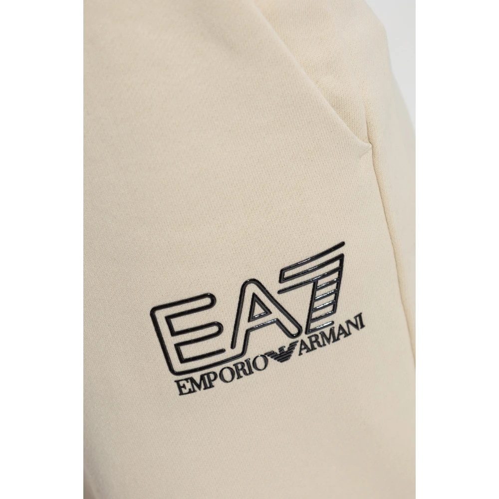 Emporio Armani EA7 Sweatpants uit de collectie Beige Dames