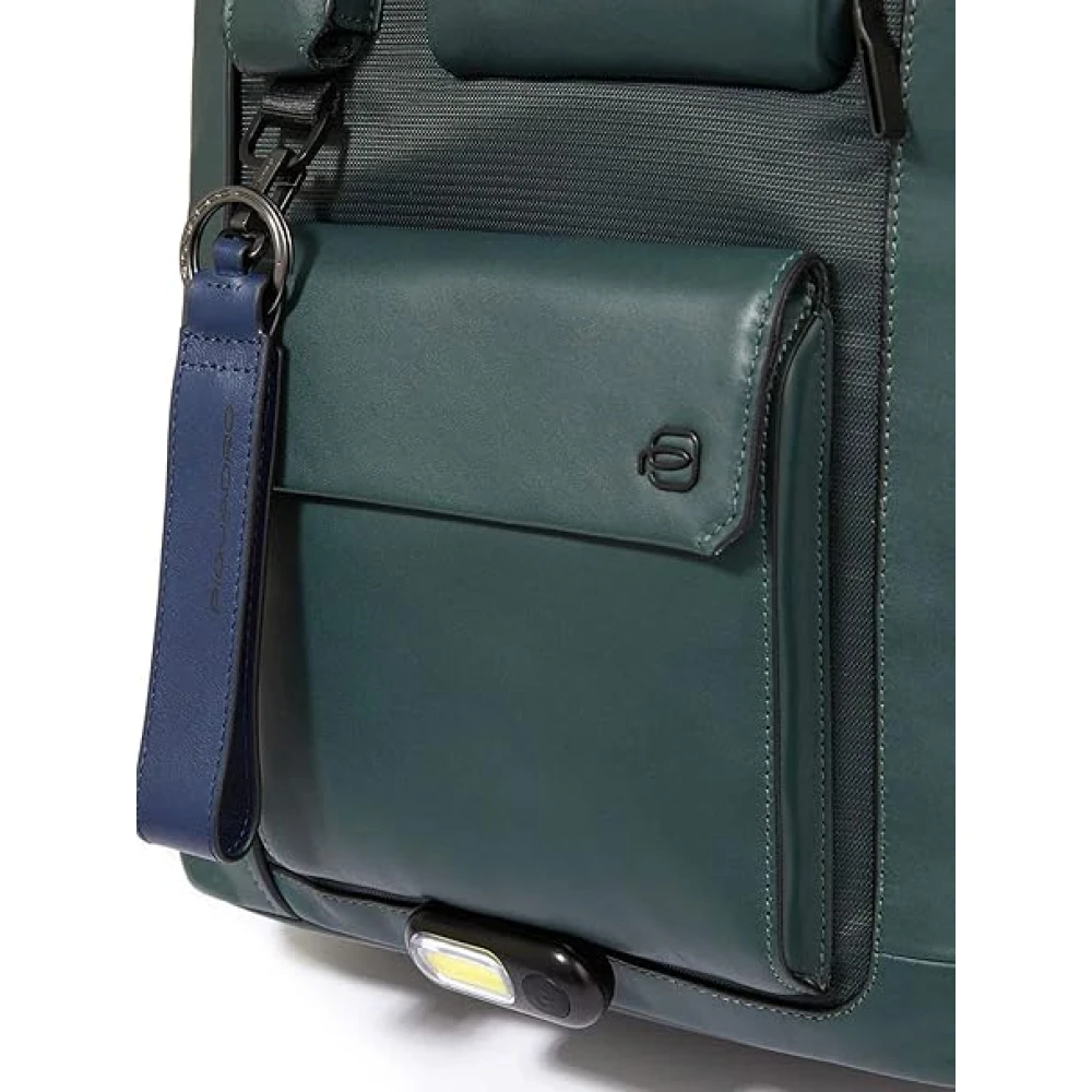 Piquadro Groene rugzak met laptop- en tabletvak Green Heren