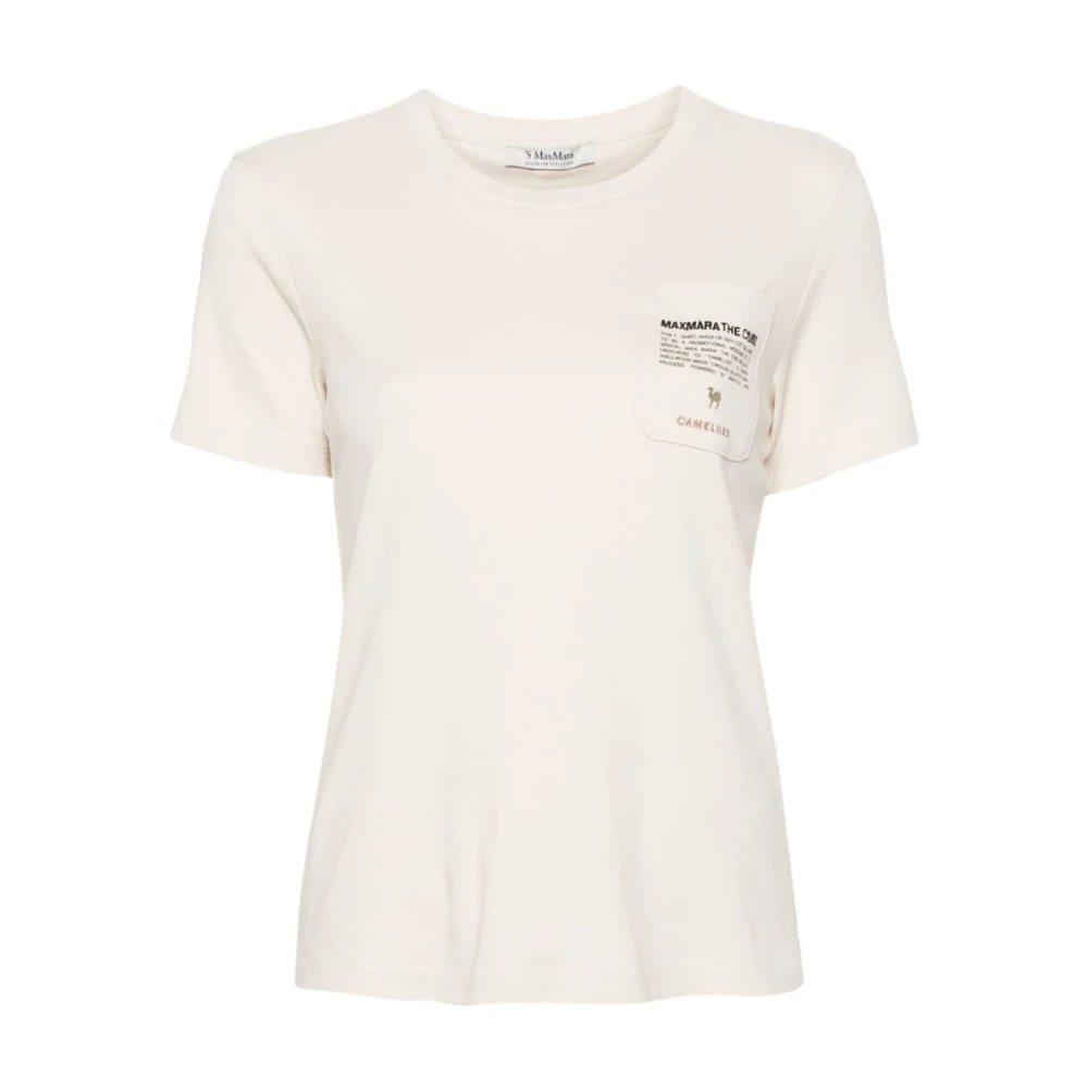 Max Mara Wit T-shirt met Zakdetail White Dames