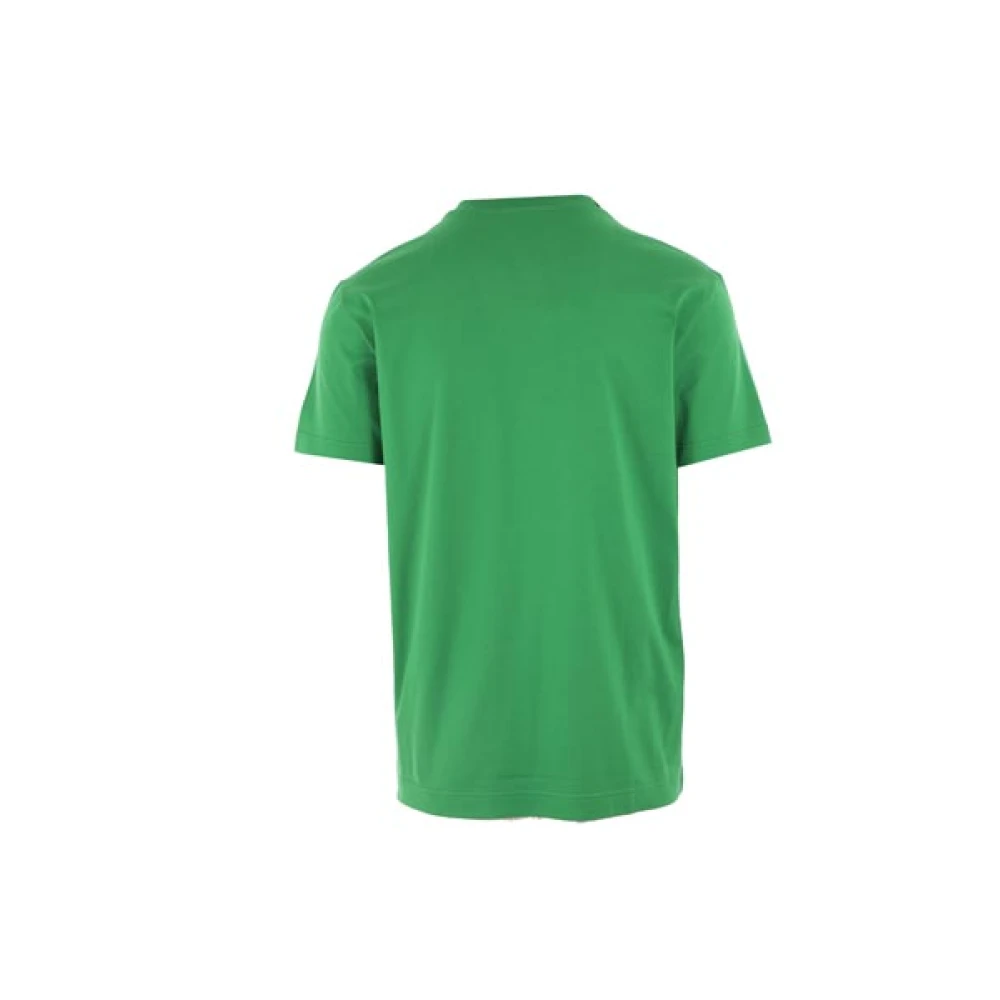 Dolce & Gabbana Groene katoenen T-shirt met logo Green Heren