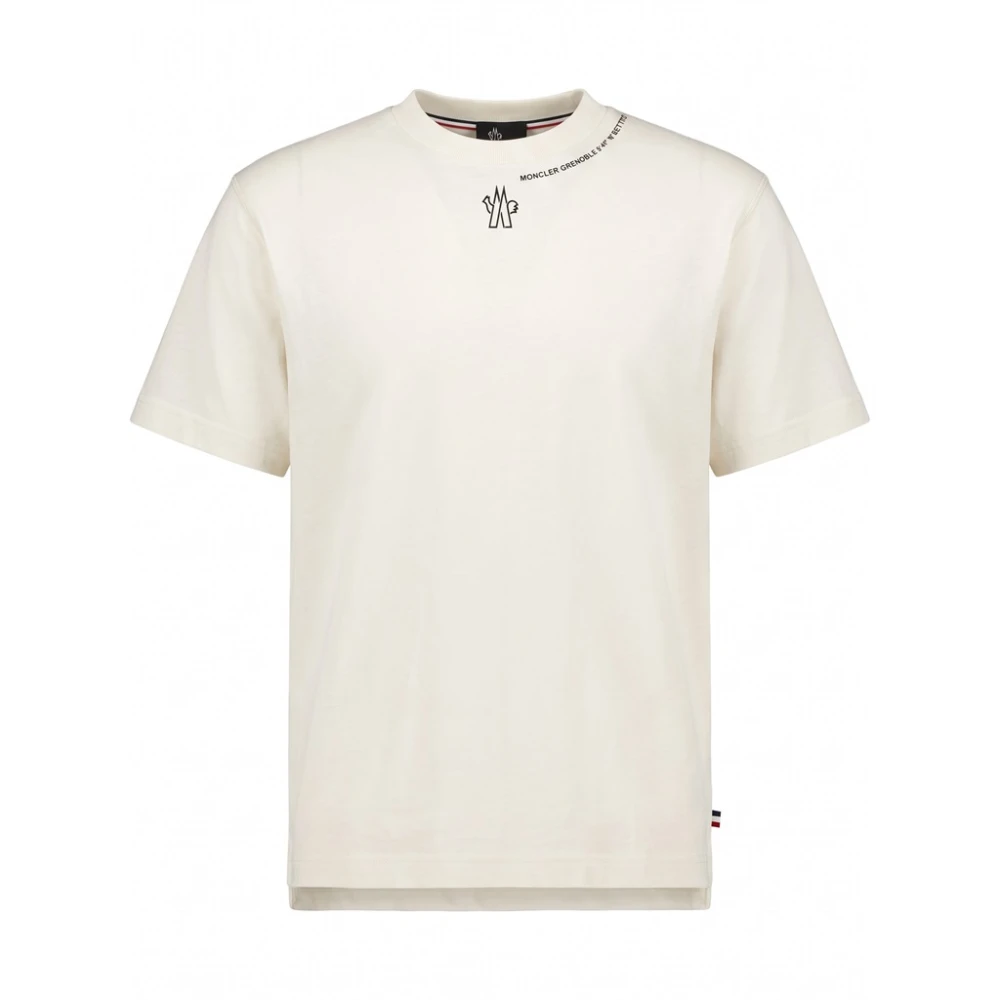 Moncler Ss T-Shirt - Male - T-Shirts - White - L - Tops