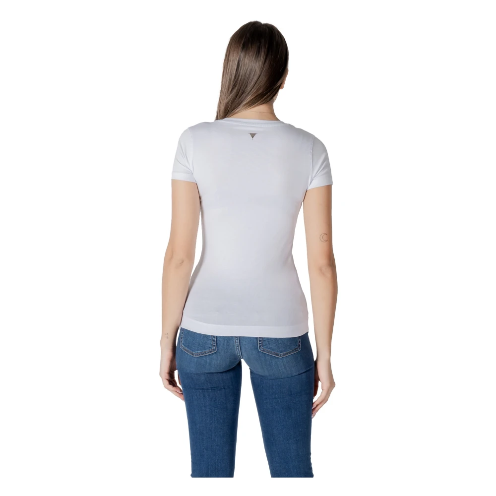 Guess Stijlvol Bedrukt T-shirt voor Vrouwen White Dames