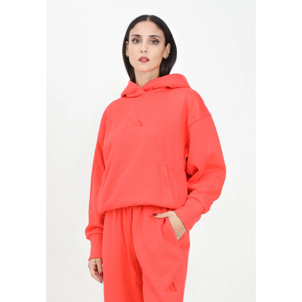 Adidas Fluo Hoodie Sweater Alle Seizoenen Vrouwen Red Dames