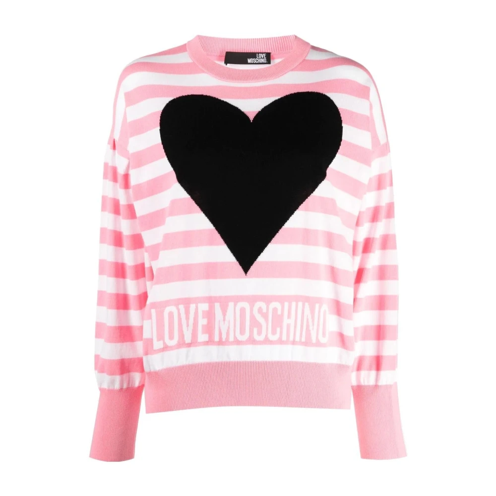 Love Moschino Roze Katoenen Sweater Pink Dames
