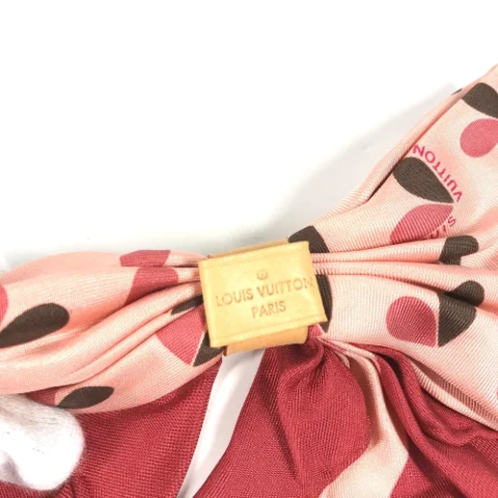 Louis Vuitton Vintage Pre-owned Silk scarves Pink Dames