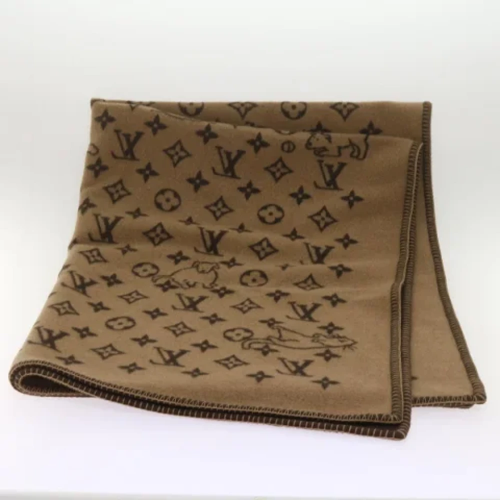 Louis Vuitton Vintage Pre-owned Wool home-office Brown Dames