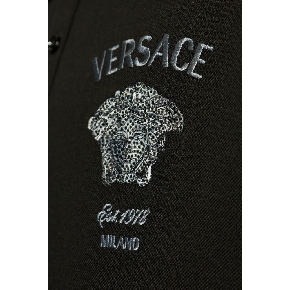 Versace Polo met logo Black Heren