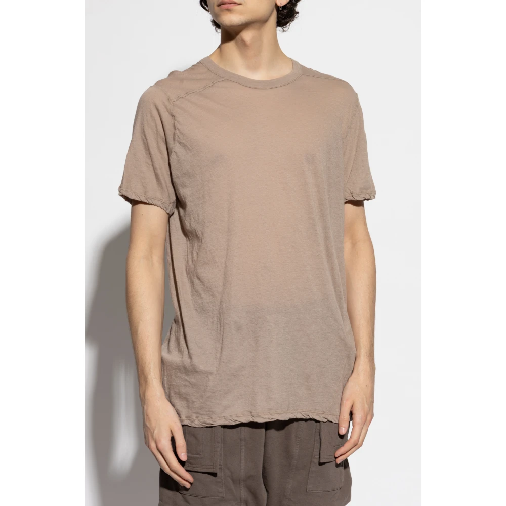 Rick Owens T-shirt Level T Brown Heren