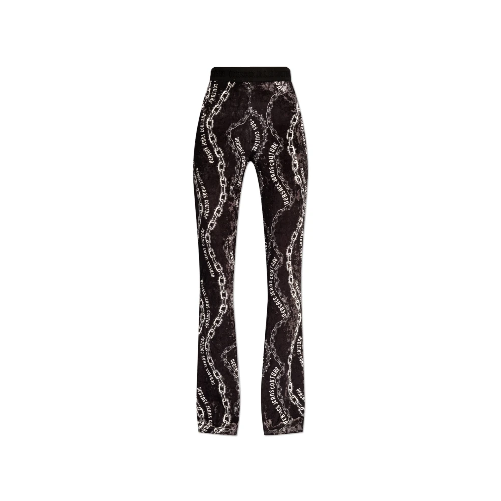 Versace Jeans Couture Broek met patroon Black Dames