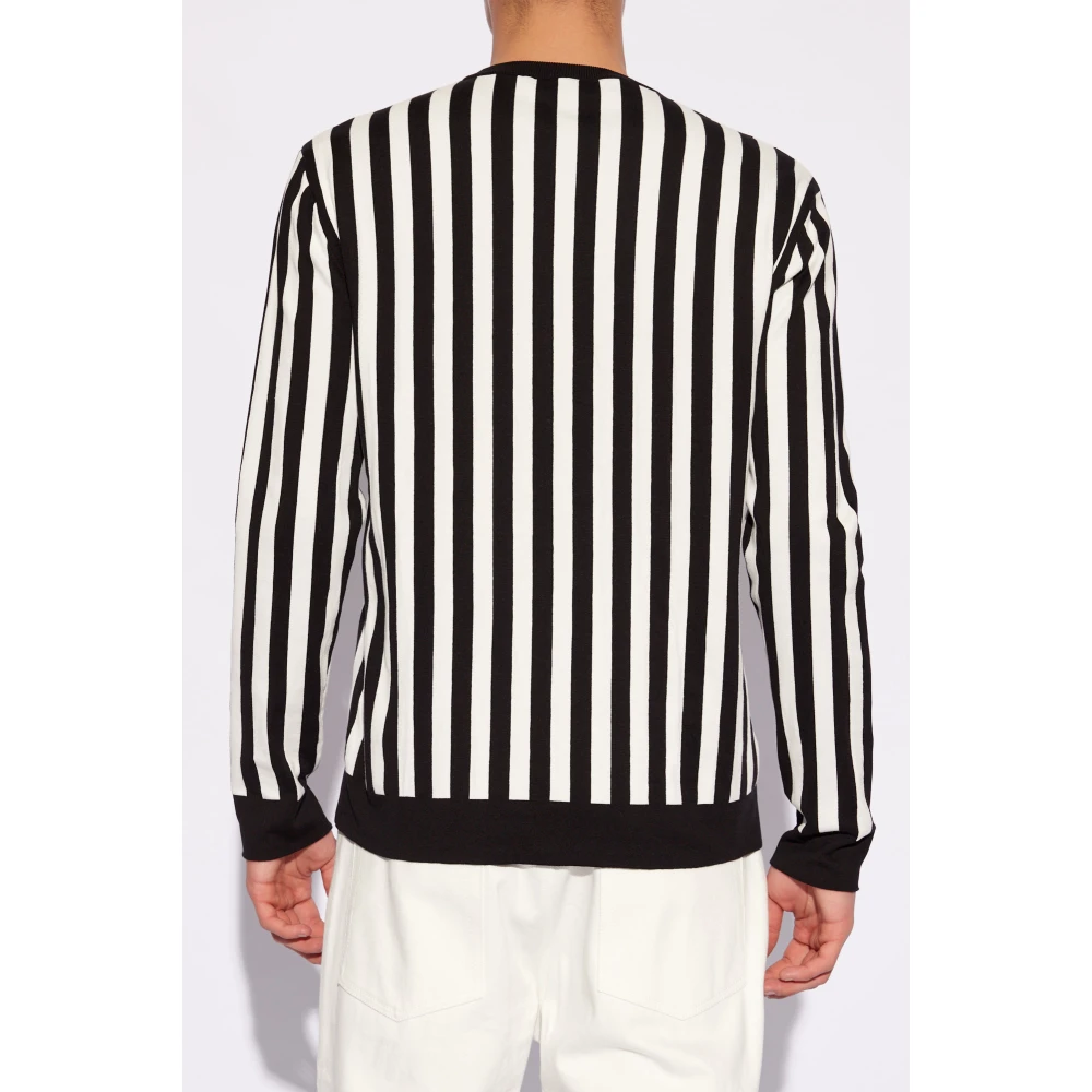 Moschino Striped sweatshirt White Heren