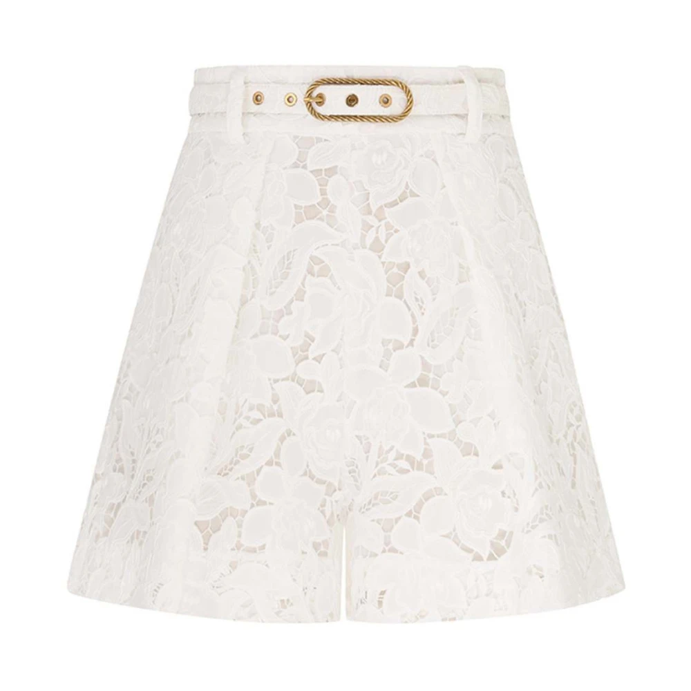 Zimmermann Ivoor Kant Shorts White Dames