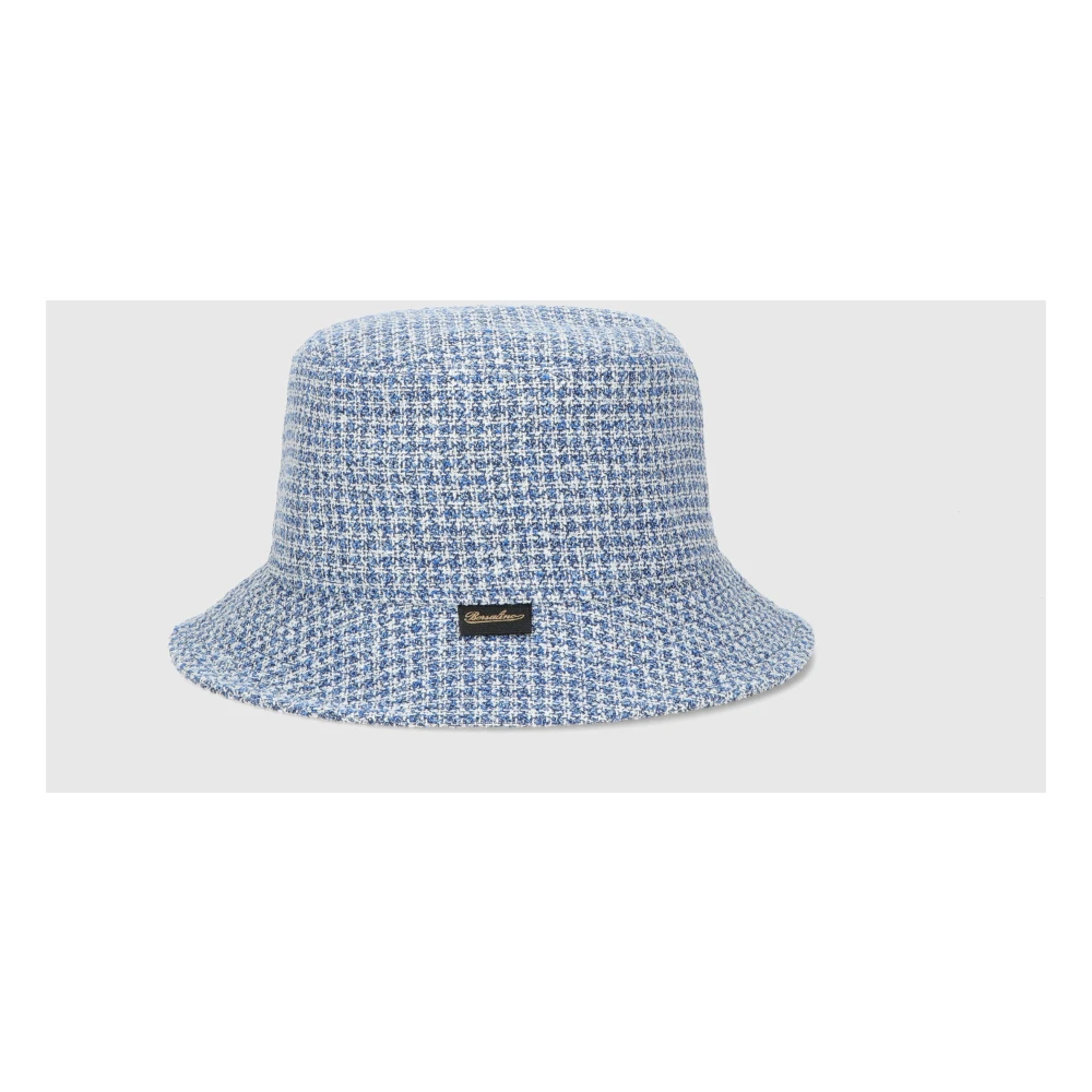 Borsalino Stijlvolle Bucket Hat met Zachte Kroon Blue Unisex