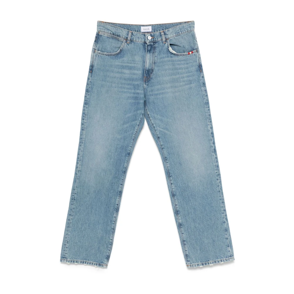 Amish Beige Jeans voor Mannen Blue Heren