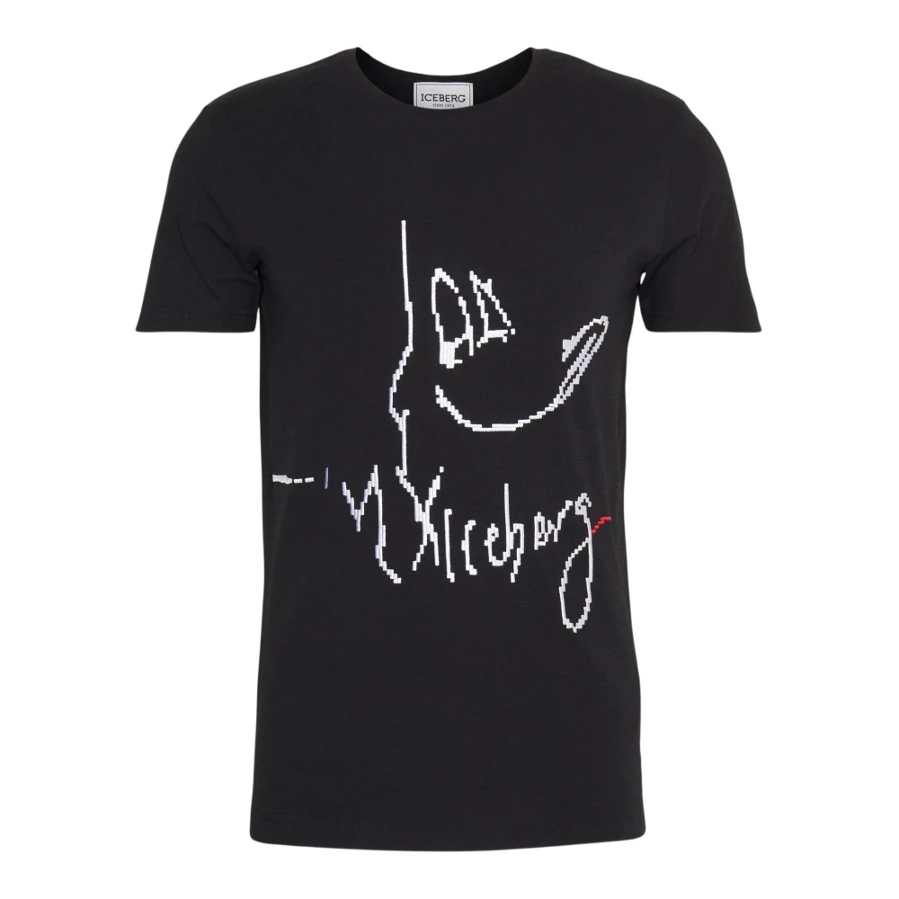 Iceberg - Tops > T-Shirts - Black - Iceberg - Modalova